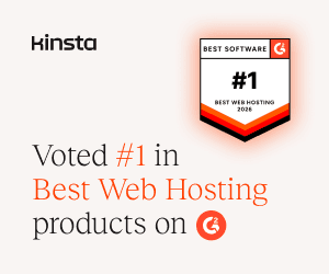 Kinsta — G2 En İyi Hosting Ödülü 2026
