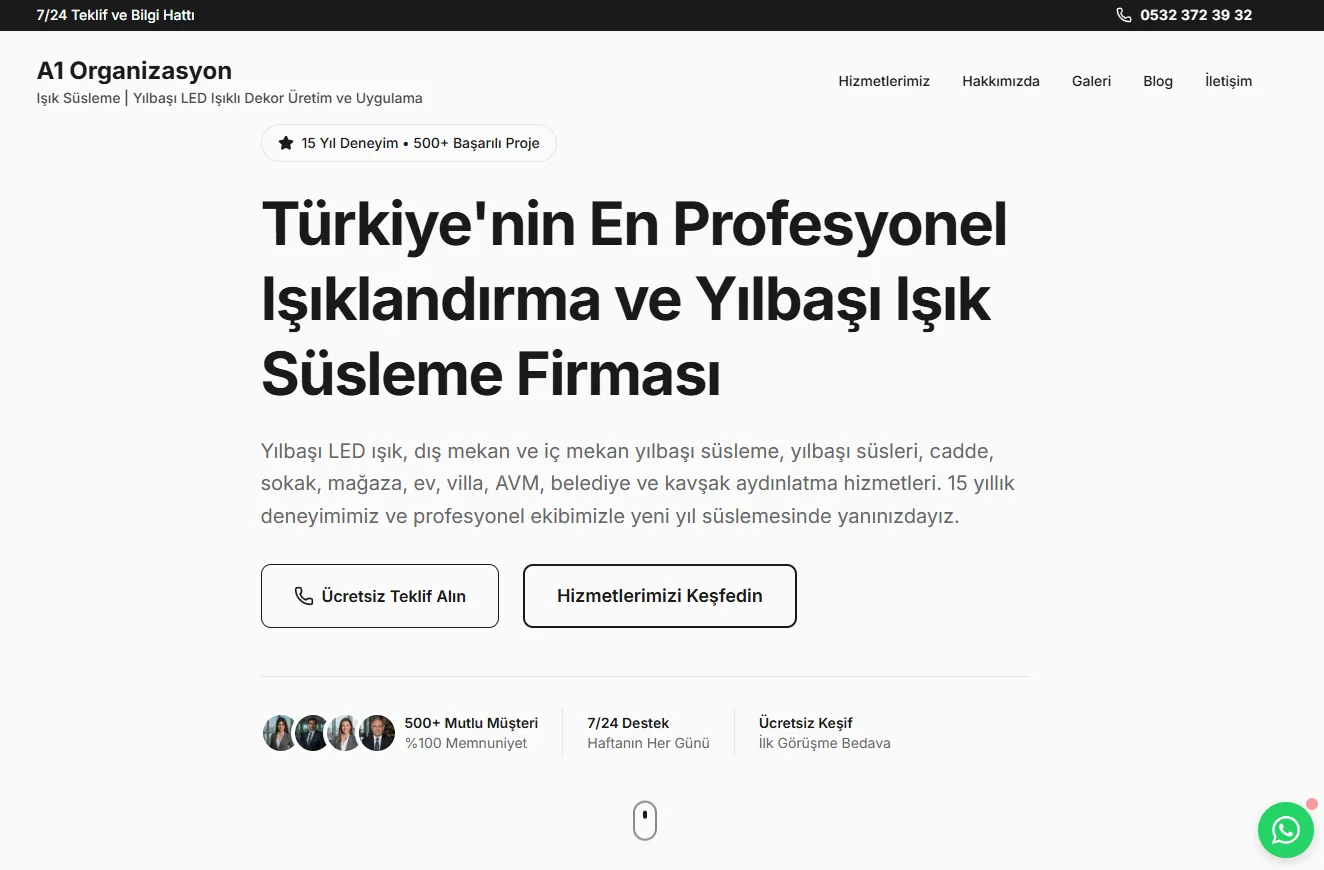 a1organizasyon.com ekran görüntüsü