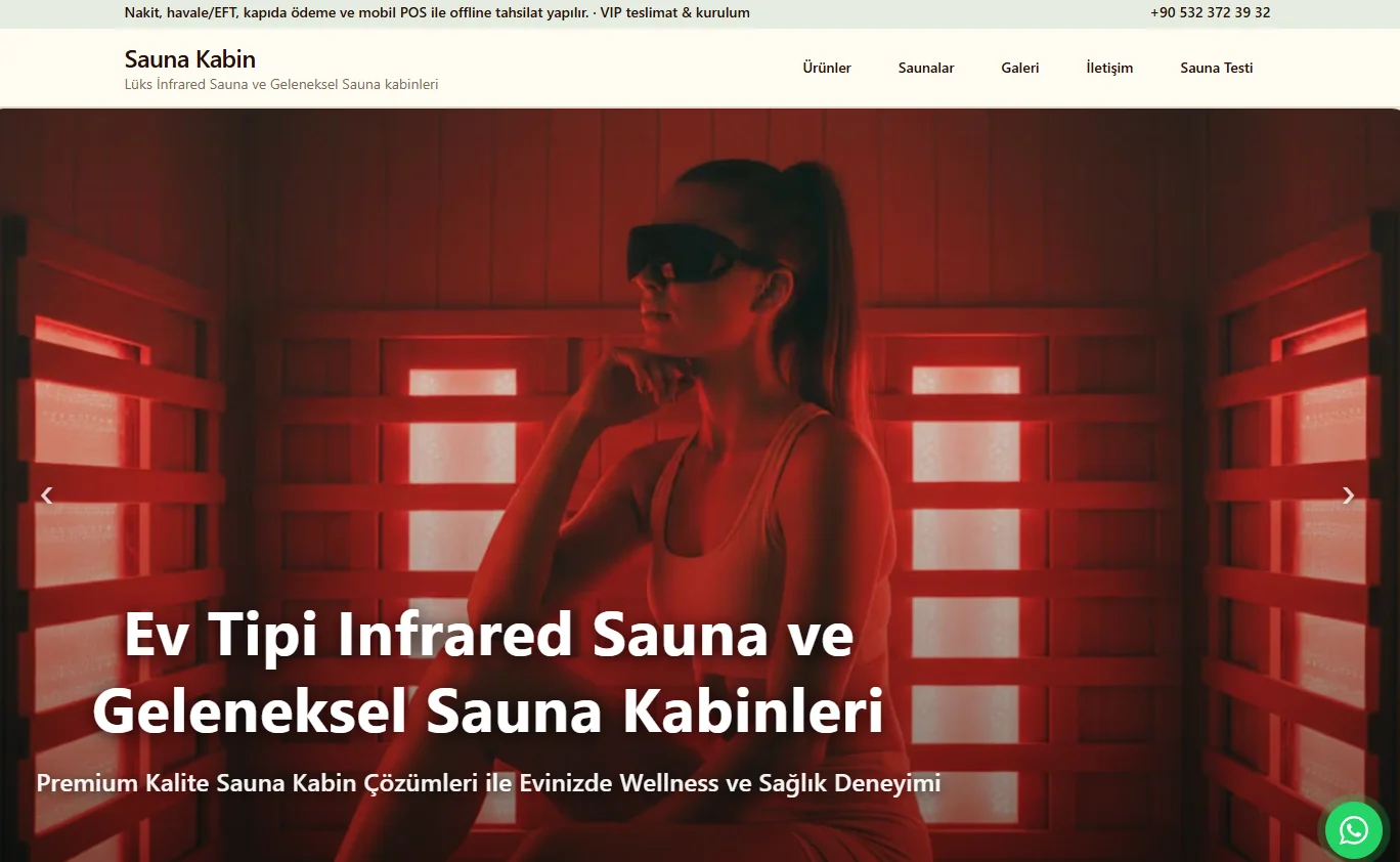 saunakabin.com ekran görüntüsü